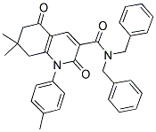 N,N-DIBENZYL-7,7-DIMETHYL-2,5-DIOXO-1-P-TOLYL-1,2,5,6,7,8-HEXAHYDROQUINOLINE-3-CARBOXAMIDE Struktur