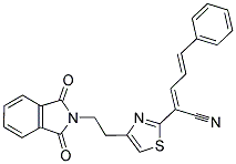 (2E,4E)-2-(4-[2-(1,3-DIOXO-1,3-DIHYDRO-2H-ISOINDOL-2-YL)ETHYL]-1,3-THIAZOL-2-YL)-5-PHENYL-2,4-PENTADIENENITRILE Struktur