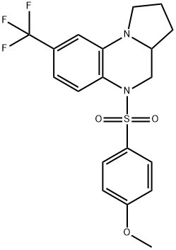 METHYL 4-([8-(TRIFLUOROMETHYL)-2,3,3A,4-TETRAHYDROPYRROLO[1,2-A]QUINOXALIN-5(1H)-YL]SULFONYL)PHENYL ETHER Struktur