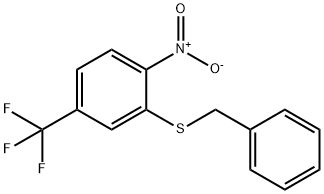 2-(BENZYLSULFANYL)-1-NITRO-4-(TRIFLUOROMETHYL)BENZENE Struktur