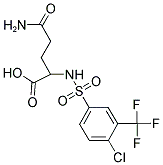 5-AMINO-2-([[4-CHLORO-3-(TRIFLUOROMETHYL)PHENYL]SULFONYL]AMINO)-5-OXOPENTANOIC ACID Struktur