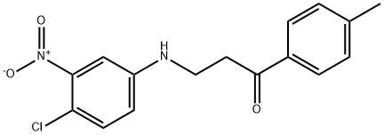 3-(4-CHLORO-3-NITROANILINO)-1-(4-METHYLPHENYL)-1-PROPANONE Struktur