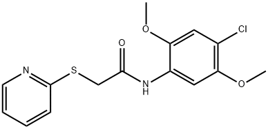 N-(4-CHLORO-2,5-DIMETHOXYPHENYL)-2-(2-PYRIDINYLSULFANYL)ACETAMIDE Struktur