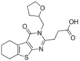 3-[4-OXO-3-(TETRAHYDRO-FURAN-2-YLMETHYL)-3,4,5,6,7,8-HEXAHYDRO-BENZO[4,5]THIENO[2,3-D]PYRIMIDIN-2-YL]-PROPIONIC ACID Struktur