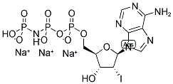 2'-IODO-ADENOSINE-5'-[(BETA,GAMMA)-IMIDO]TRIPHOSPHATE, SODIUM SALT Struktur