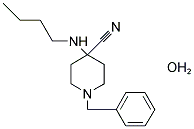 1-BENZYL-4-BUTYLAMINO-PIPERIDINE-4-CARBONITRILE HYDRATE Struktur