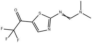 N,N-DIMETHYL-N'-[5-(2,2,2-TRIFLUOROACETYL)-1,3-THIAZOL-2-YL]IMINOFORMAMIDE Struktur