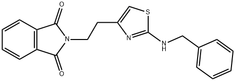 2-(2-[2-(BENZYLAMINO)-1,3-THIAZOL-4-YL]ETHYL)-1H-ISOINDOLE-1,3(2H)-DIONE Struktur