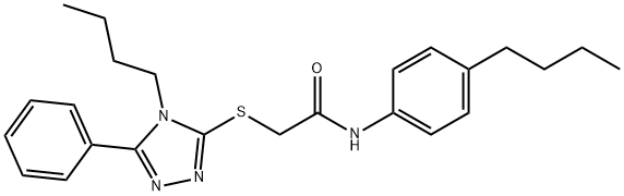 N-(4-BUTYLPHENYL)-2-[(4-BUTYL-5-PHENYL-4H-1,2,4-TRIAZOL-3-YL)SULFANYL]ACETAMIDE Struktur