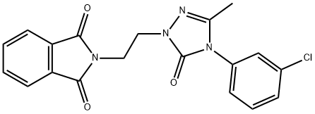 2-(2-[4-(3-CHLOROPHENYL)-3-METHYL-5-OXO-4,5-DIHYDRO-1H-1,2,4-TRIAZOL-1-YL]ETHYL)-1H-ISOINDOLE-1,3(2H)-DIONE Struktur