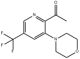 1-[3-MORPHOLINO-5-(TRIFLUOROMETHYL)-2-PYRIDINYL]-1-ETHANONE Struktur