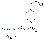 1-[4-(2-CHLORO-ETHYL)-PIPERAZIN-1-YL]-2-M-TOLYLOXY-ETHANONE Struktur