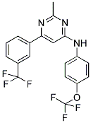 2-METHYL-N-[4-(TRIFLUOROMETHOXY)PHENYL]-6-[3-(TRIFLUOROMETHYL)PHENYL]PYRIMIDIN-4-AMINE