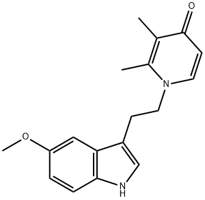 1-[2-(5-METHOXY-1H-INDOL-3-YL)ETHYL]-2,3-DIMETHYL-4(1H)-PYRIDINONE Struktur