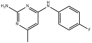 N-(2-AMINO-6-METHYL-4-PYRIMIDINYL)-N-(4-FLUOROPHENYL)AMINE Struktur