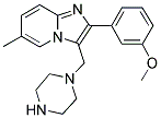 2-(3-METHOXY-PHENYL)-6-METHYL-3-PIPERAZIN-1-YLMETHYL-IMIDAZO[1,2-A]PYRIDINE Struktur