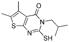 3-ISOBUTYL-2-MERCAPTO-5,6-DIMETHYLTHIENO[2,3-D]PYRIMIDIN-4(3H)-ONE Struktur