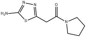 2-(5-AMINO-[1,3,4]THIADIAZOL-2-YL)-1-PYRROLIDIN-1-YL-ETHANONE Struktur