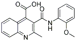 3-([(2-METHOXYPHENYL)AMINO]CARBONYL)-2-METHYLQUINOLINE-4-CARBOXYLIC ACID Struktur