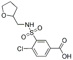 4-CHLORO-3-[[(TETRAHYDROFURAN-2-YLMETHYL)AMINO]SULFONYL]BENZOIC ACID Struktur