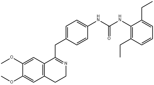 3-(2,6-DIETHYLPHENYL)-1-(4-((6,7-DIMETHOXY(3,4-DIHYDROISOQUINOLYL))METHYL)PHENYL)UREA Struktur