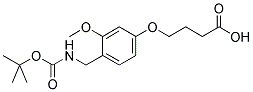 4-(4-N-BOC-AMINOMETHYL-3-METHOXYPHENOXY)BUTYRIC ACID Struktur