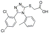 [[5-(2,4-DICHLOROPHENYL)-4-(2-METHYLPHENYL)-4H-1,2,4-TRIAZOL-3-YL]THIO]ACETIC ACID Struktur