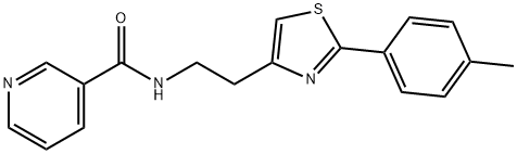 N-(2-[2-(4-METHYLPHENYL)-1,3-THIAZOL-4-YL]ETHYL)NICOTINAMIDE Struktur