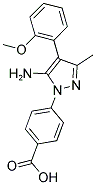 4-[5-AMINO-4-(2-METHOXY-PHENYL)-3-METHYL-PYRAZOL-1-YL]-BENZOIC ACID Struktur