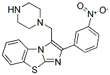 2-(3-NITRO-PHENYL)-3-PIPERAZIN-1-YLMETHYL-BENZO-[D]IMIDAZO[2,1-B]THIAZOLE Struktur