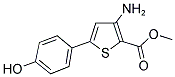 3-AMINO-5-(4-HYDROXYPHENYL)THIOPHENE-2-CARBOXYLIC ACID METHYL ESTER Struktur