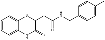 N-(4-METHYLBENZYL)-2-(3-OXO-3,4-DIHYDRO-2H-1,4-BENZOTHIAZIN-2-YL)ACETAMIDE Struktur