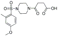 4-(4-[(4-METHOXY-2-METHYLPHENYL)SULFONYL]PIPERAZIN-1-YL)-4-OXOBUTANOIC ACID Struktur