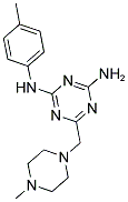 N-(4-METHYLPHENYL)-6-[(4-METHYLPIPERAZIN-1-YL)METHYL]-1,3,5-TRIAZINE-2,4-DIAMINE Struktur