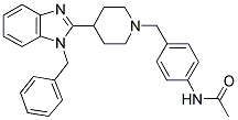 N-(4-[4-(1-BENZYL-1H-BENZOIMIDAZOL-2-YL)-PIPERIDIN-1-YLMETHYL]-PHENYL)-ACETAMIDE Struktur