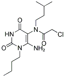 N-(6-AMINO-1-BUTYL-2,4-DIOXO-1,2,3,4-TETRAHYDRO-PYRIMIDIN-5-YL)-2-CHLORO-N-(3-METHYL-BUTYL)-ACETAMIDE Struktur