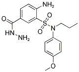 2-AMINO-5-HYDRAZINOCARBONYL-N-(4-METHOXY-PHENYL)-N-PROPYL-BENZENESULFONAMIDE Struktur