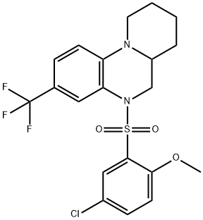 4-CHLORO-2-([3-(TRIFLUOROMETHYL)-6,6A,7,8,9,10-HEXAHYDRO-5H-PYRIDO[1,2-A]QUINOXALIN-5-YL]SULFONYL)PHENYL METHYL ETHER Struktur