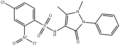 4-(((4-CHLORO-2-NITROPHENYL)SULFONYL)AMINO)-2,3-DIMETHYL-1-PHENYL-3-PYRAZOLIN-5-ONE Struktur