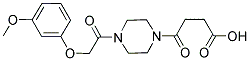 4-(4-[(3-METHOXYPHENOXY)ACETYL]PIPERAZIN-1-YL)-4-OXOBUTANOIC ACID Struktur