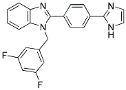 1-(3,5-DIFLUORO-BENZYL)-2-[4-(4H-IMIDAZOL-2-YL)-PHENYL]-1H-BENZOIMIDAZOLE Struktur