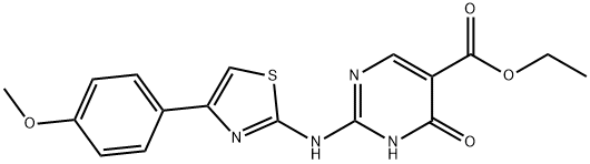 ETHYL 2-([4-(4-METHOXYPHENYL)-1,3-THIAZOL-2-YL]AMINO)-6-OXO-1,6-DIHYDRO-5-PYRIMIDINECARBOXYLATE Struktur