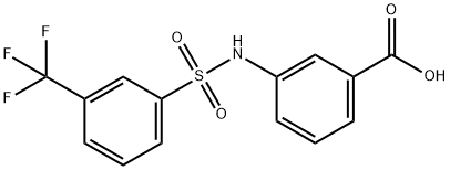 3-(3-TRIFLUOROMETHYLPHENYLSULFONAMIDO)BENZOIC ACID Struktur