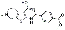 METHYL 4-(4-HYDROXY-7-METHYL-1,2,5,6,7,8-HEXAHYDROPYRIDO[4',3':4,5]THIENO[2,3-D]PYRIMIDIN-2-YL)BENZOATE Struktur