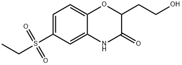 6-(ETHYLSULFONYL)-2-(2-HYDROXYETHYL)-2H-1,4-BENZOXAZIN-3(4H)-ONE Struktur