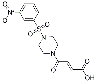 (2E)-4-[4-[(3-NITROPHENYL)SULFONYL]PIPERAZIN-1-YL]-4-OXOBUT-2-ENOIC ACID Struktur