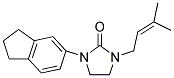 1-(2,3-DIHYDRO-1H-INDEN-5-YL)-3-(3-METHYLBUT-2-ENYL)IMIDAZOLIDIN-2-ONE Struktur