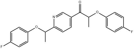 2-(4-FLUOROPHENOXY)-1-[6-[1-(4-FLUOROPHENOXY)ETHYL]PYRIDIN-3-YL]PROPAN-1-ONE Struktur