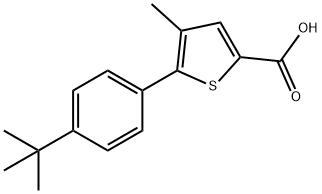 5-(4-TERT-BUTYL-PHENYL)-4-METHYL-THIOPHENE-2-CARBOXYLIC ACID Struktur