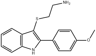 2-([2-(4-METHOXYPHENYL)-1H-INDOL-3-YL]THIO)ETHANAMINE Struktur